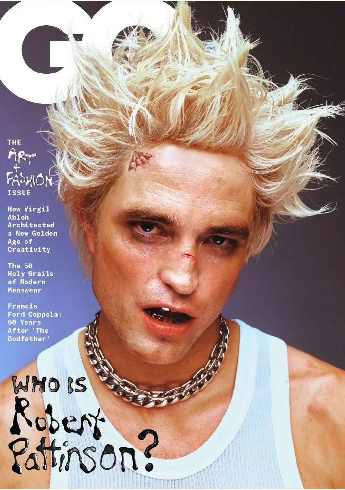 Referencia: tapa de revista con retrato de Robert Pattinson